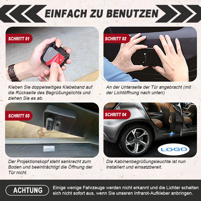 🎄Weihnachtsaktion: 49% Rabatt!🎄HD Auto Willkommen Licht