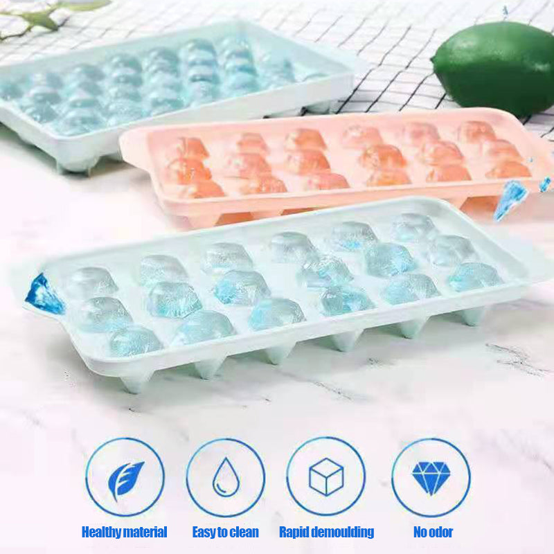 Runder Eiswürfelbehälter mit Deckel Eiskugelbereiter Form