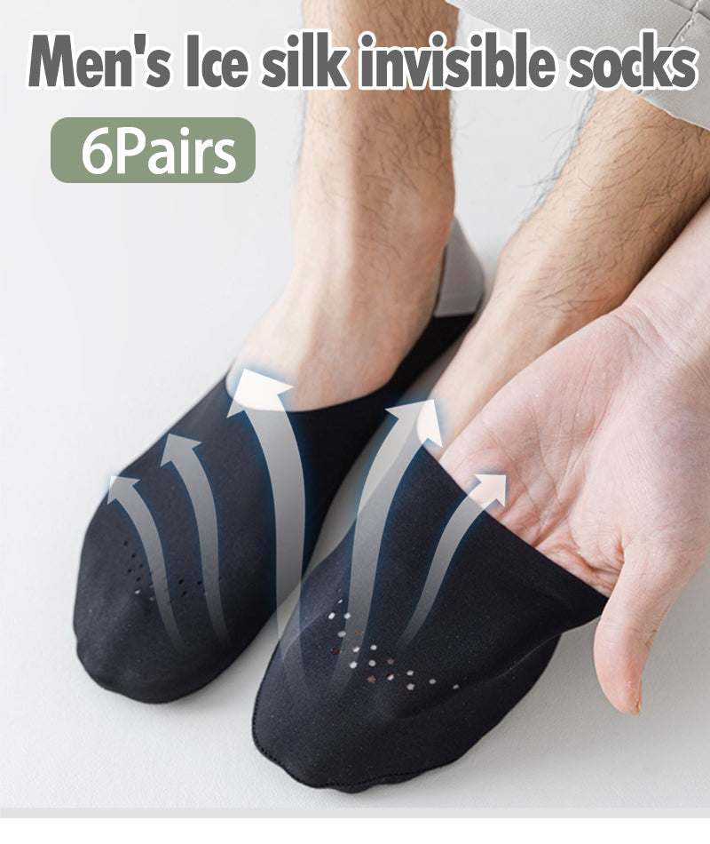 Atmungsaktive Ice Silk Anti-Rutsch-Socken - 6 Paar
