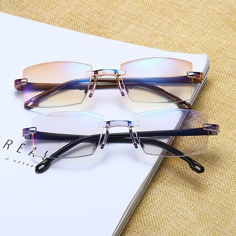 Neue diamantgeschliffene bifokale Gleitsichtbrille & Anti-Blau-Brille Ultraleicht-Lesebrille